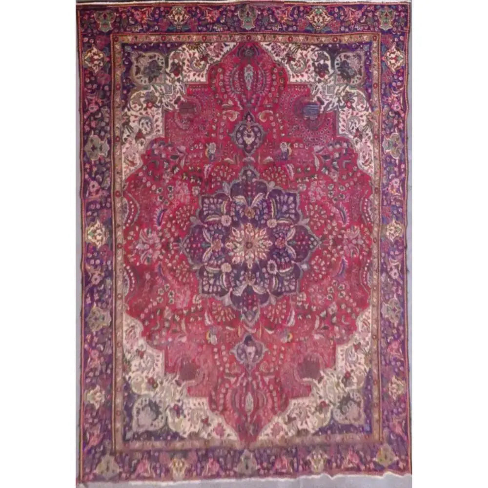 One Of The Kind Persian Tabriz Rug 12'6" x 9'3" zandirugs
